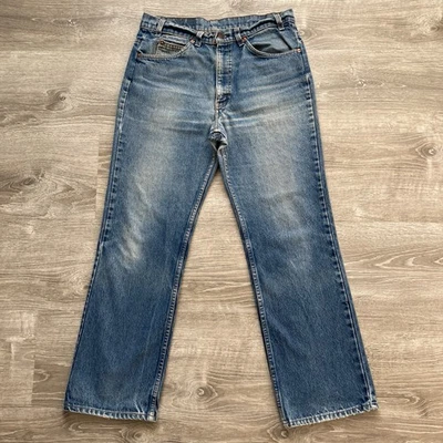 VTG Levi's 517 Bootcut Jeans Men's 33x30 (Fits 32x28) Orange Tab Faded USA 80s - Image 1 of 4