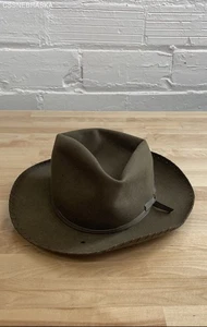 Ben Shermans Green 1940's Style Fedora De Luxe Hat - Size 7 - Picture 1 of 9