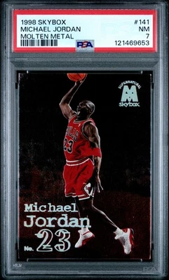 1998 SkyBox Molten Metal #141 Michael Jordan PSA 7 🔥 Bulls 90s Insert Rare - Image 1 of 2