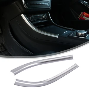 Tapicería lateral de consola central de coche ABS plateada para Mercedes-Benz Clase CLA / GLA / A - Imagen 1 de 12