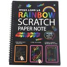 4X(19x26Cm Color Rainbow Scratch e Book Black Diy Drawing Toys Scraping Paint