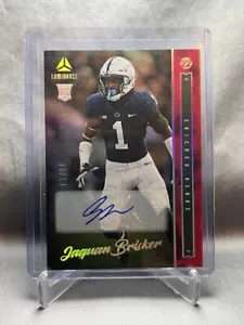 2022 Panini Luminance JAQUAN BRISKER Pink Rookie RC SP Auto /10 ORSI PENN ST! - Foto 1 di 3