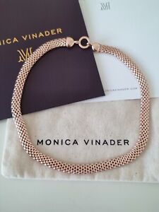 Monica Vinader Doina Wide Chain necklace  18ct rose Gold Plated Vermeil £495