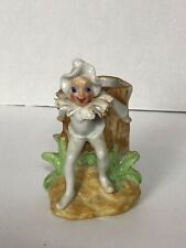 Vtg RELPO White Pixie Elf Smiling Figurine Planter Made in Occupied Japan