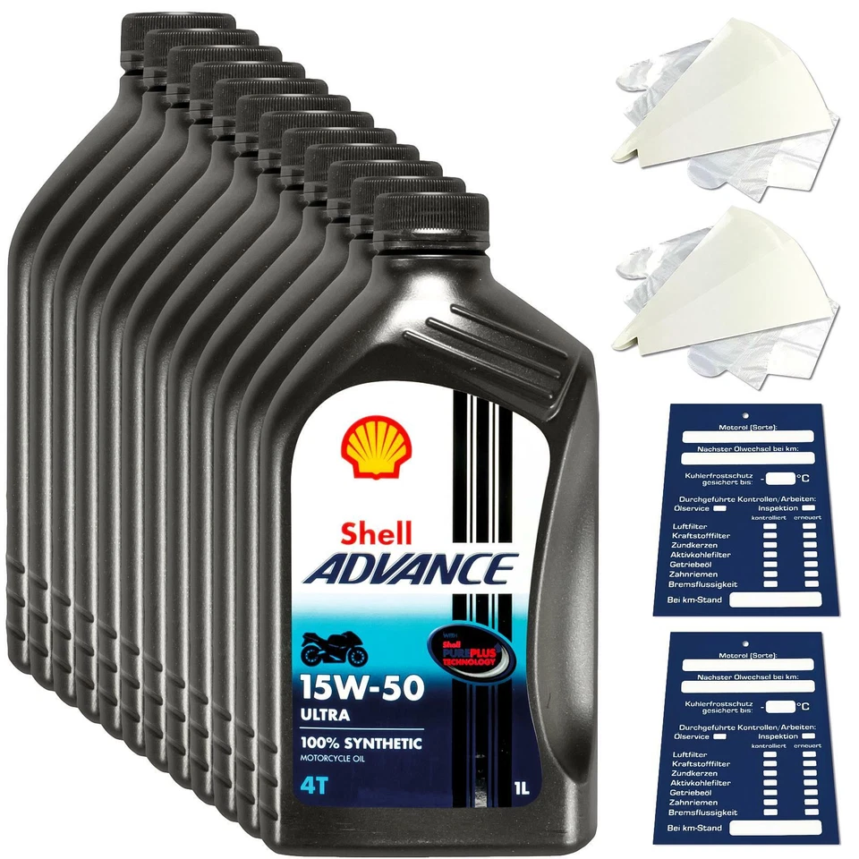 12 Liter original Shell Advance 4T Ultra 15W50 Motoröl Motorrad 600041556 - Bild 1 von 4