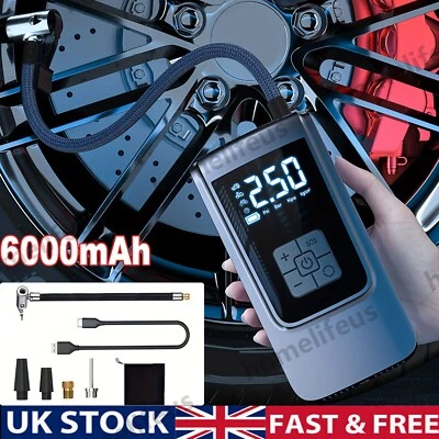 12V Cordless Digital Car Tyre Inflator USB Rechargeable Tire Air Compressor Pump - Image 1 of 4