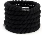 1x Pair 7mm Black Thick Round Cord Rope Braided Chunky Shoe Laces Trainers 150cm