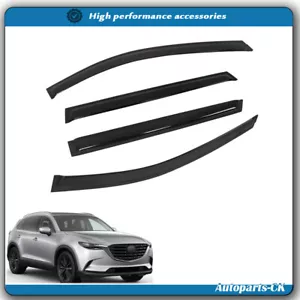For 2016-2023 Mazda CX-9 Black Window Visor Vent Sun Shade Rain Guard 4 Pcs New - Bild 1 von 12