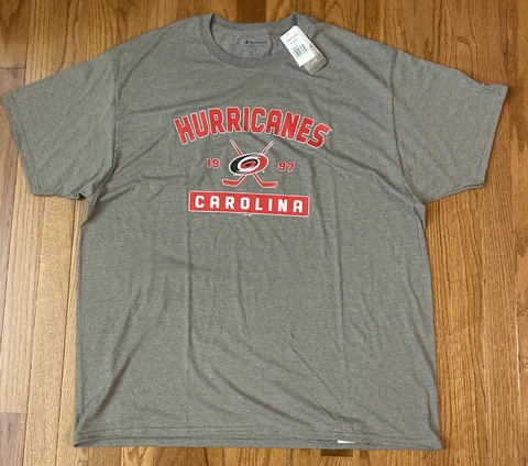 Men's Carolina Hurricanes Champion Short Sleeve Shirt NWT 2XL Cover