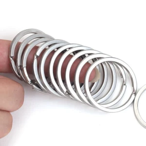Stainless Steel Split Rings Key Rings Jump Hoops Loop 15mm 20mm 25mm 30mm 35mm - Picture 1 of 9
