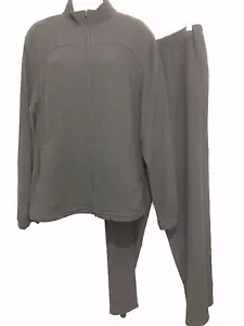 Orvis L Negro Puckery Ligero Cremallera Frontal Chaqueta Pantalones Conjunto - Imagen 1 de 8