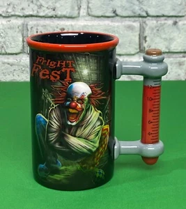 Six Flags Freight Fest Scary Clown Stein 20oz Ceramic Mug / Large Cup - Picture 1 of 15