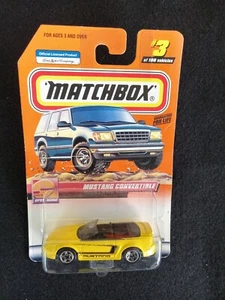 Matchbox on Card     #3 Mustang Convertible  Mattel Wheels made in China item 76 - Picture 1 of 3