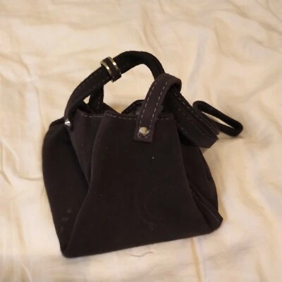 NUEVO MISSONI PÚRPURA GAMUZA MUÑECA MINI BOLSO DE NOCHE BOLSO DE MANO + BOLSA PARA EL POLVO Foto 1 de 4