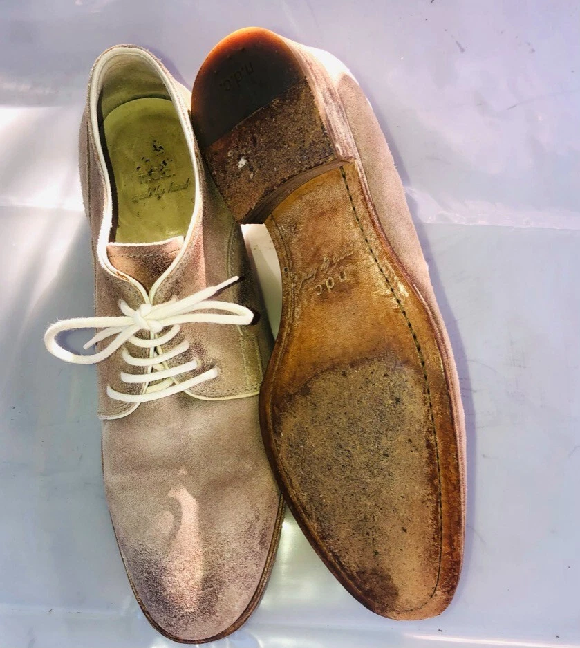 n.d.c. Sapatos sociais Oxford de couro feitos à mão com cadarço tamanho 6.5 EU37 bronzeado claro - Imagem 1 de 4