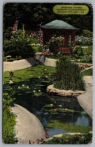 Postcard Kansas City MO c1955 Japanese Garden Country Club District - Picture 1 of 2