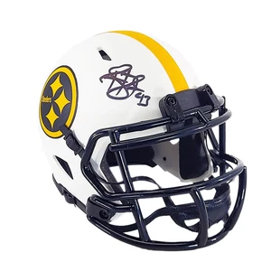 Troy Polamalu Signed Pittsburgh Steelers Lunar Eclipse Speed Mini Football Helme - Picture 1 of 3