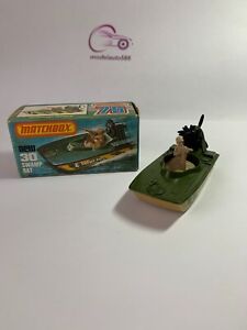 Lesney Matchbox 30 Swamp Rat Army Boat Boxed Superfast