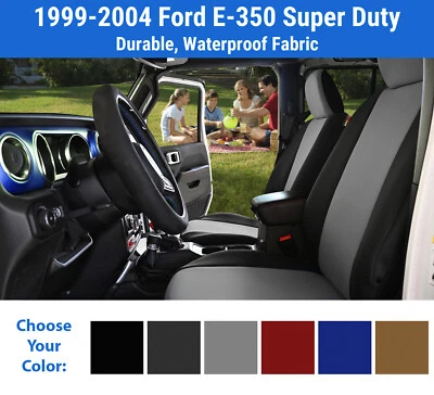 Fundas de asiento de neopreno genuinas para Ford E-350 Super Duty 1999-2004 Foto 1 de 4