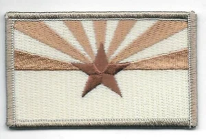 Arizona Flag Patch Tan Coyote Brown Tactical Morale Desert Embroidered Applique - Picture 1 of 1