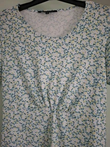 Green and Yellow Floral Maxi Dress 12 Peacocks BNWT Holiday Summer - Picture 1 of 4