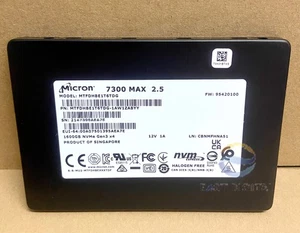 SSD SATA Micron 7300 MAX MTFDHBE1T6TDG 1,6 TB Pcle U.2 NVMe Gen3 x4 1AW1ZABYY - Imagen 1 de 4