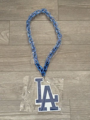Los Angeles LA Dodgers Big Neck MLB Foam Fan Chain Necklace New - Image 1 of 4