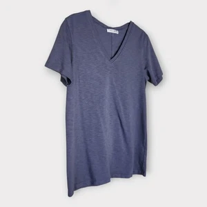 American Giant Gray Casual V-Neck T-Shirt 100% Supima Cotton Women's Size Small - Picture 1 of 6