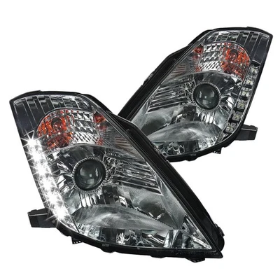 Fit Nissan 350Z Fairlady Z33 Replacement Smoke LED Projector Headlights Lamps - Image 1 of 4
