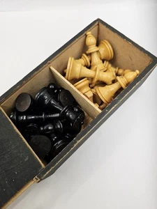Vintage Wooden French Chess Pieces - Picture 1 of 12