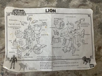 SAINT SEIYA VINTAGE GOLD V1 LION NOTICE ORIGINALE BANDAI TAIWAN 1987 - Photo 1/4