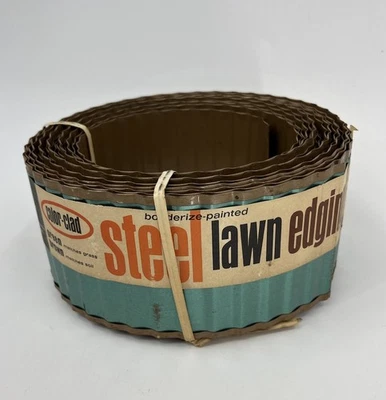 Borde de césped de acero vintage 40 pies verde maratón Carey McFall Company Foto 1 de 4