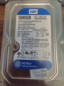 WD HDD Disco duro SATA Desktop 3.5" WD5000AAKX-60U6AA0 500GB - Imagen 1 de 1