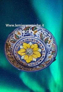 Ciotola e piatto - Ceramica decorazione floreale. Pasta Made In Italy Artigianal - Foto 1 di 16