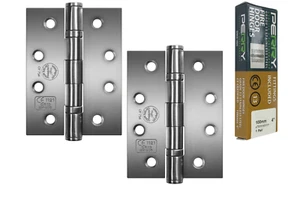 Perry Shield 4" CERTIFIRE CE13 Stainless Steel Ball Bearing Fire Door Hinges D1 - Picture 1 of 9