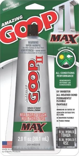 NEW AMAZING GOOP II MAX ALL WEATHER CONDITION GLUE ADHESIVE SEALANT 6988984