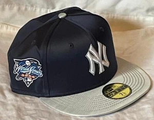 NUEVA YORK YANKEES MLB NEW ERA 59FIFTY 2000 SERIE MUNDIAL SOMBRERO AJUSTADO SATINADO COMPLETO NUEVO CON ETIQUETAS - Imagen 1 de 6