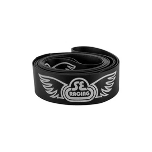 SE BIKES RIM STRIPS PAIR 24"x24mm BMX BLACK SE RACING WINGS LOGO - Picture 1 of 1