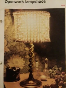 Openwork Lampshade crochet PATTERN INSTRUCTIONS FREE SHIPPING - Foto 1 di 2