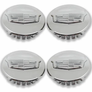2 5/8" Cadillac ATS, CT4, CT5, CTS, XT5, XT6 Chrome Center Cap #23212548 set - Picture 1 of 3