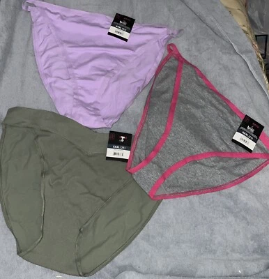 3 Pairs No Boundaries Bikini Solid  Size XXXL  (21) Cotton Blend - Image 1 of 2