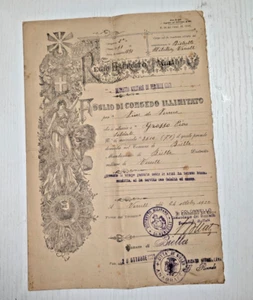 Foglio Congedo Illimitato del 1922 di Soldato che ha Combattuto la Grande Guerra - Picture 1 of 3