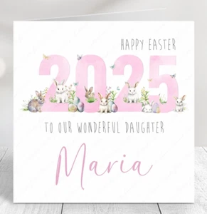 TARJETA DE PASCUA PERSONALIZADA PARA HIJA HIJO NIETA NIETO MAMÁ PAPÁ 2024 - Imagen 1 de 7
