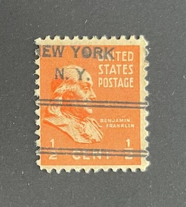 New York, New York Type 243 Precancel - ½ cent Prexie U.S. #803 - NY - Picture 1 of 1