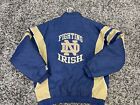 Vintage Starter Jacket Xl Notre Dame Fighting Irish Puffer Coat Ncaa Blue Gold