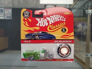 2007 Hot Wheels Classics Series 4 #11 Boss Hoss Motorcycle Green Diecast Sealed - Picture 1 of 4