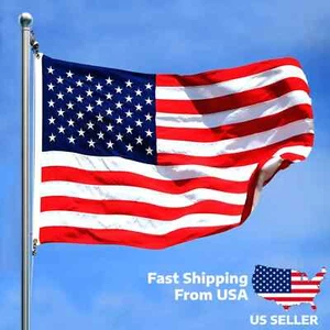 Amerikanische USA Flagge 3 x 5 Fuß Outdoor Schwerlast hochwertig Luxus bestickt - Bild 1 von 7