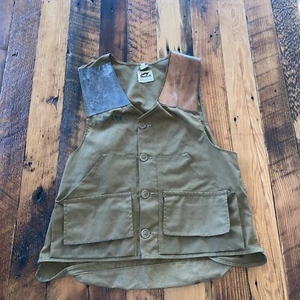 Vtg Duxbak Canvas Hunting Vest Mens Size L RARE USA Utica, NY - Picture 1 of 8