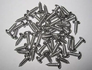 No 7 (3.9mm) by 1/2" (13mm) Self Tap Screws Pozi Pan Head - Stainless (Qty 50) - Picture 1 of 1