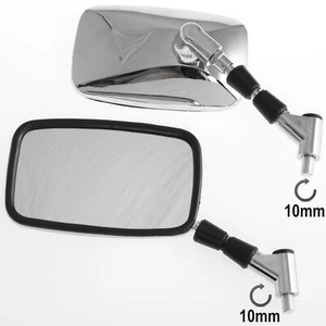 Universal Mirrors Rearview Scooter Motorcycle Sonic Moto Motorbike Chrome M10 - Zdjęcie 1 z 2